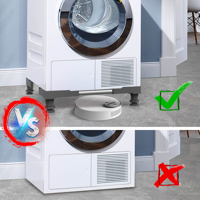 Washing machine holder with 4 feet in grey, suitable for dryer too