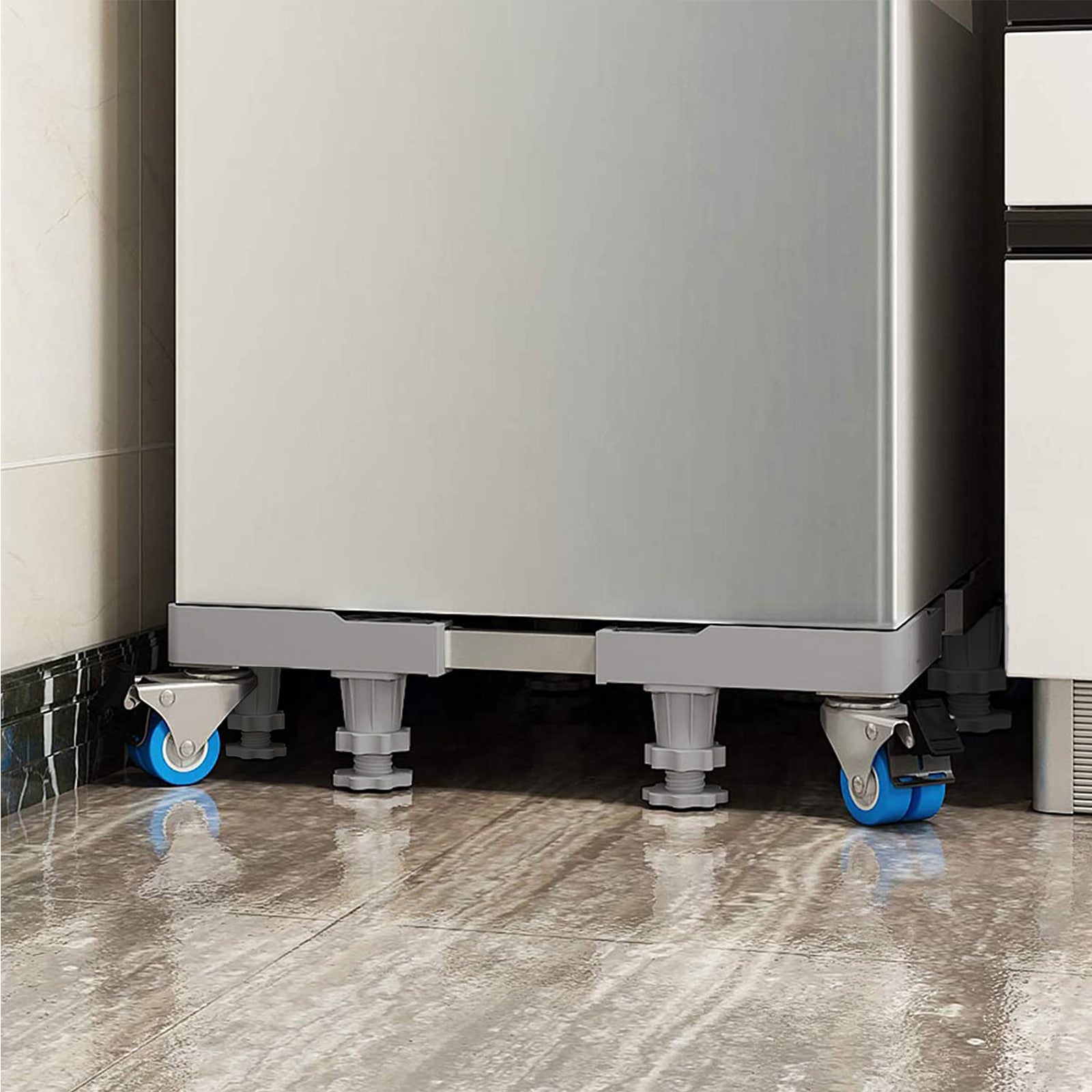 Base used under a dryer to raise it off the floor and reduce moisture