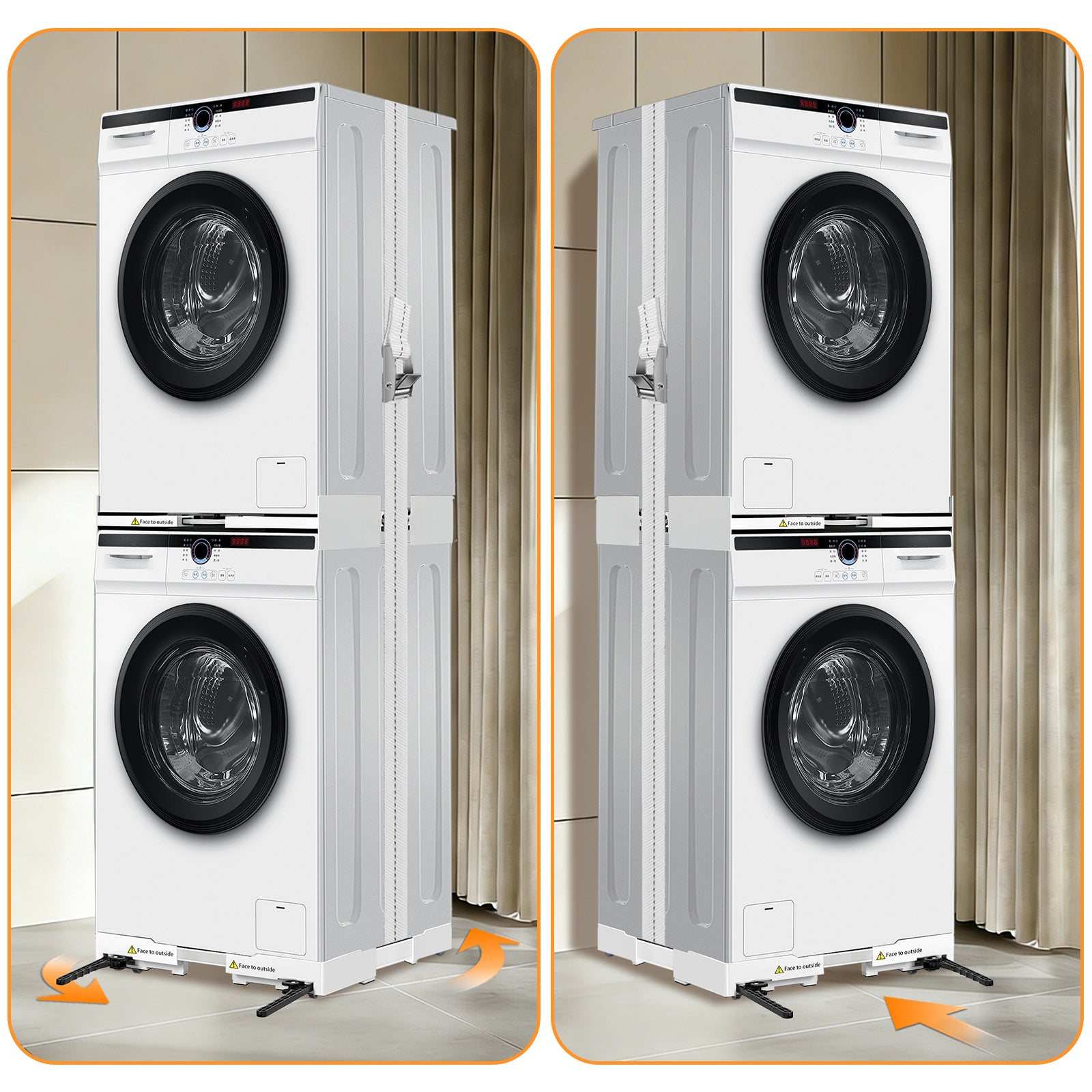 NIUXX universal mounting frame for stacking washer and dryer