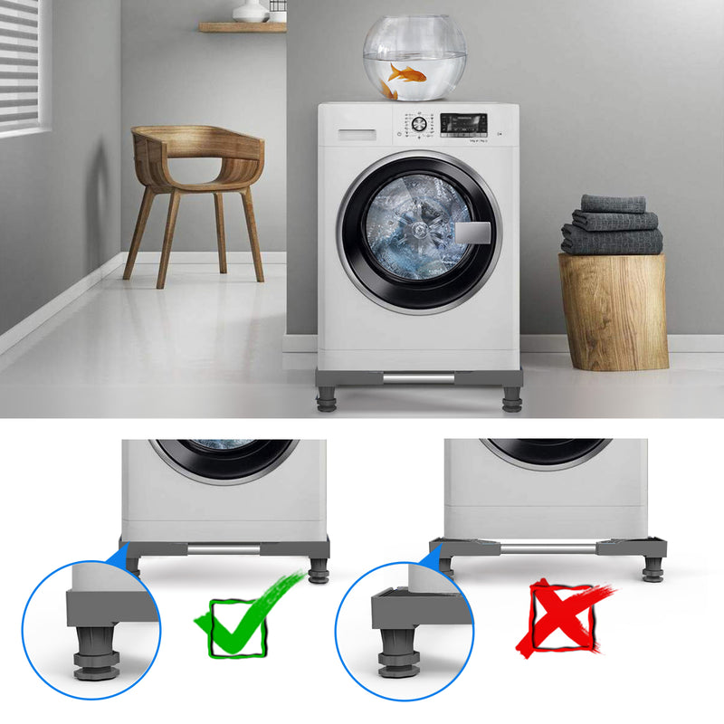 Washing machine holder placed under a front-load washer for support