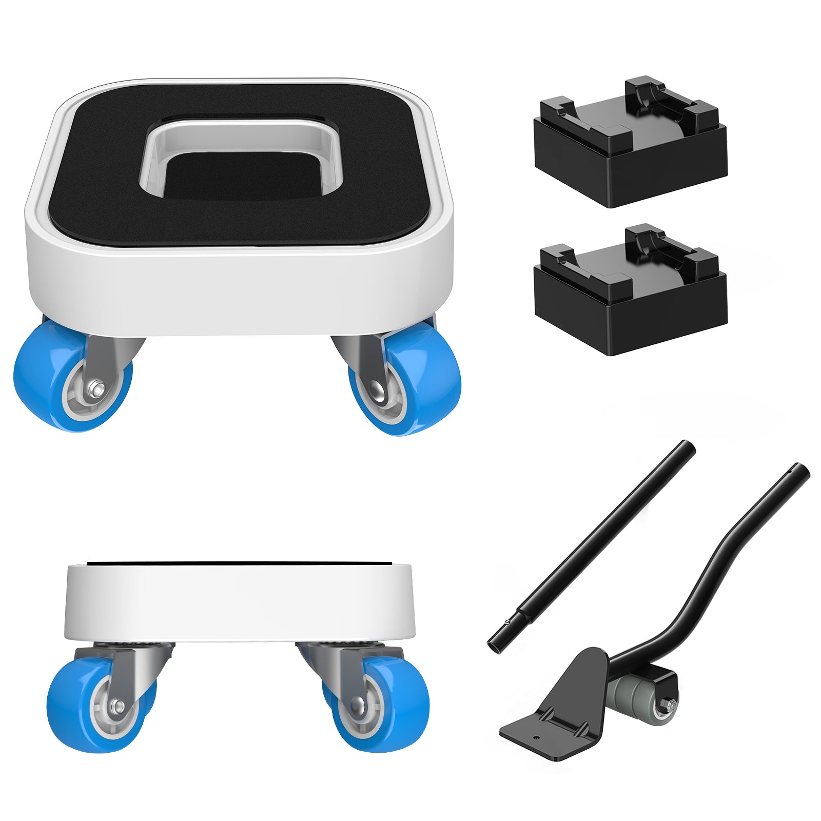 Side view of the 1.25-inch furniture dolly set showing compact stackable design.