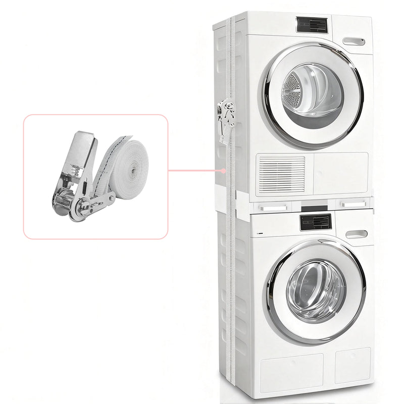 Universal intermediate frame for stacking washing machine and dryer.