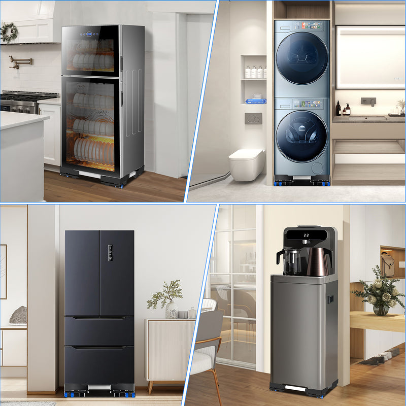 Movable refrigerator stand with 360-degree swivel casters