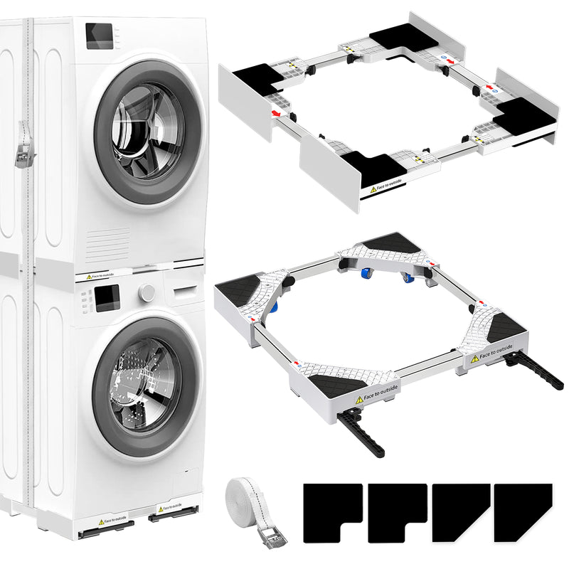 Kit contents including ratchet rope, wheels, and mounting frame