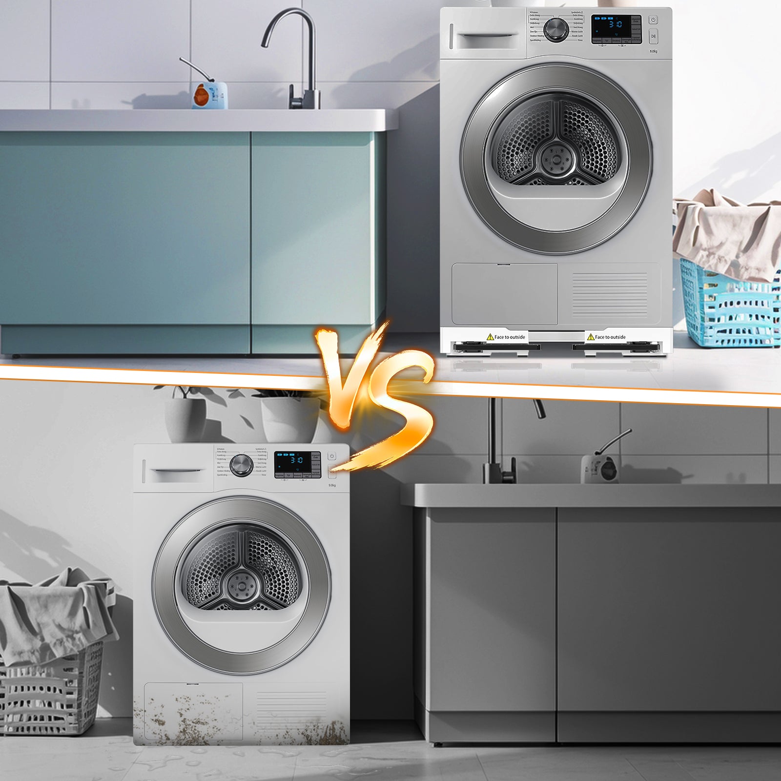 Anti-vibration appliance dolly base for washer and dryer