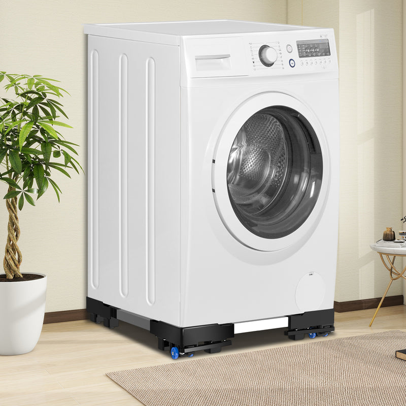 Stainless steel washing machine base with powder coated finish