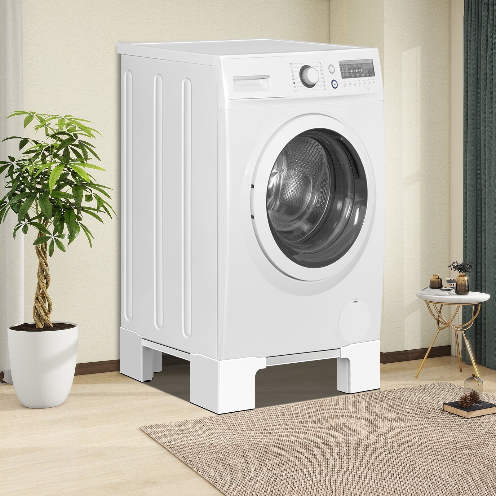 Adjustable trolley stand used in bathroom with storage for toiletries