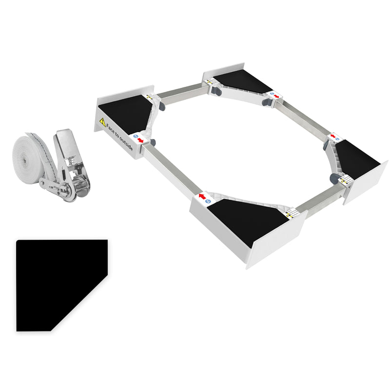 Close-up of ratchet rope and anti-slip pad bracket of stacking kit