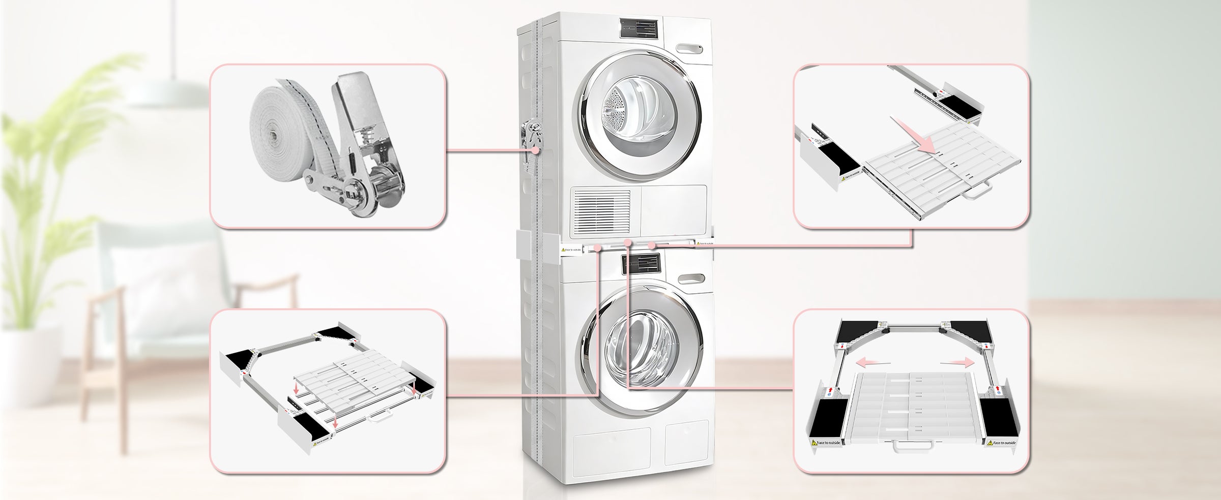 Washing Machine Base Stacking Kit