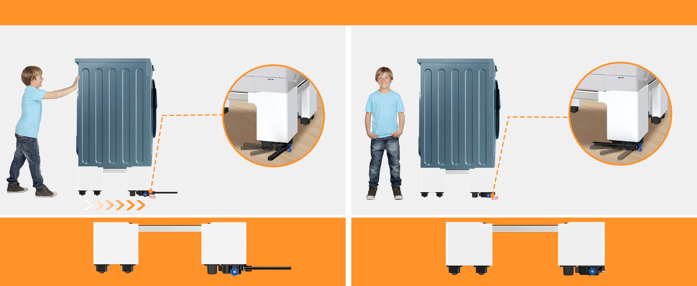 Two-Tier Washing Machine Base