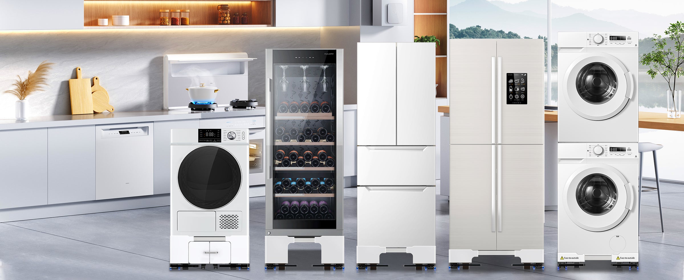Three-Tier Washing Machine Stand