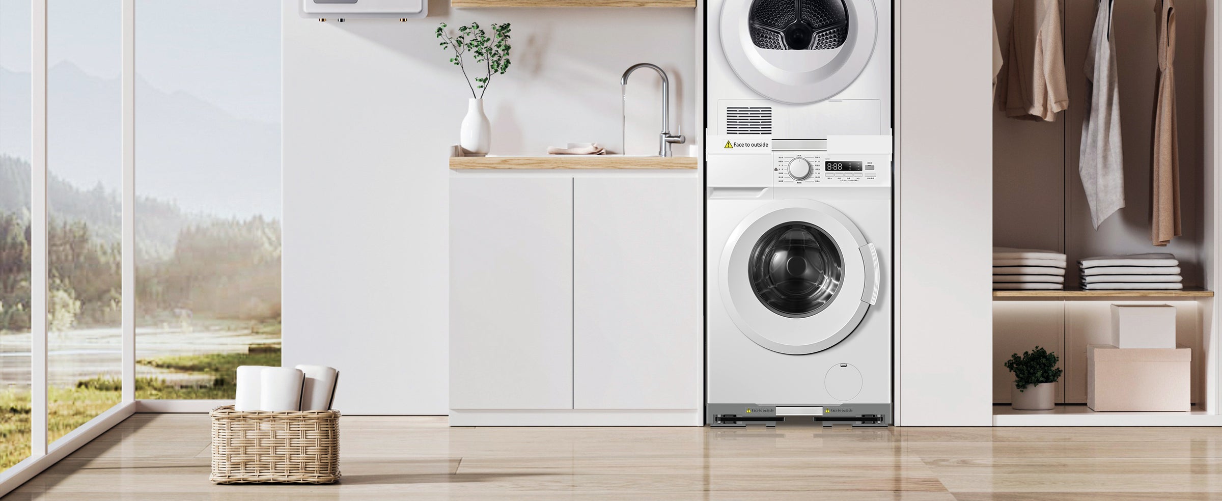 Washing Machine Stand with Wheels