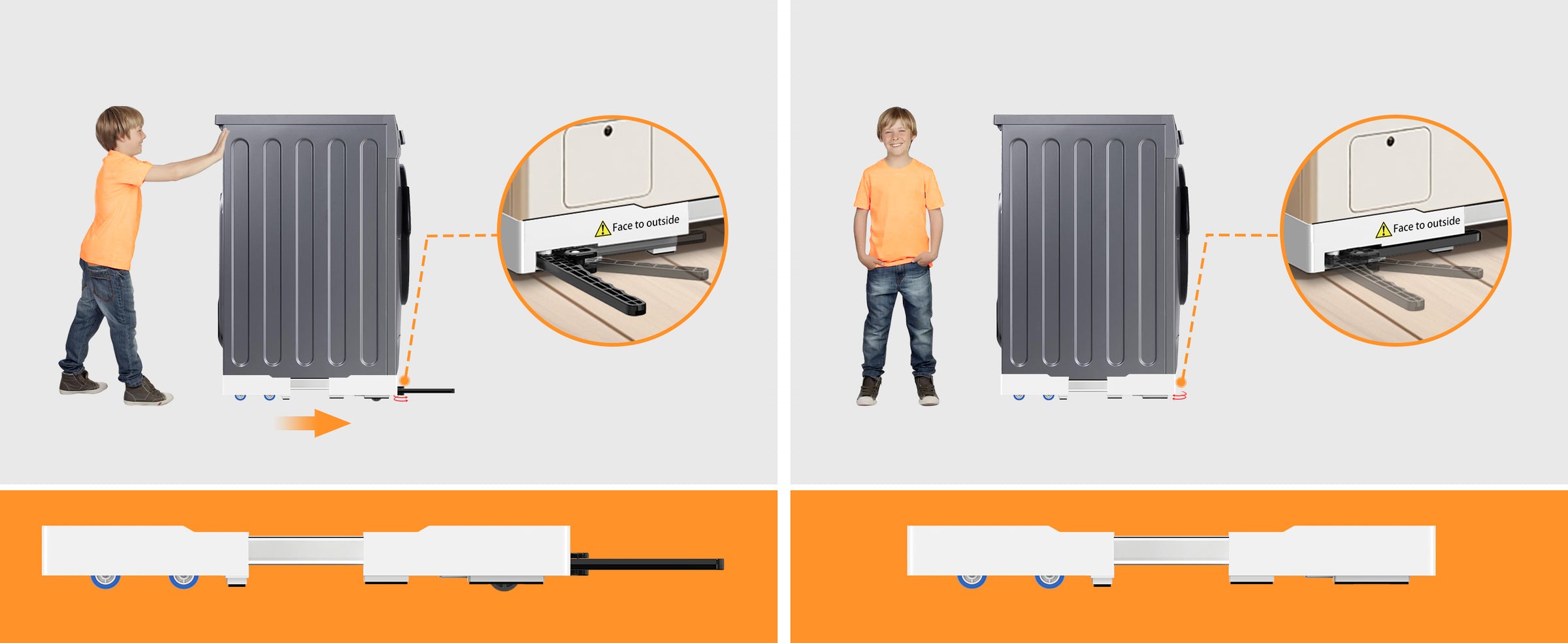 Appliance Dolly Cart Plastic Base