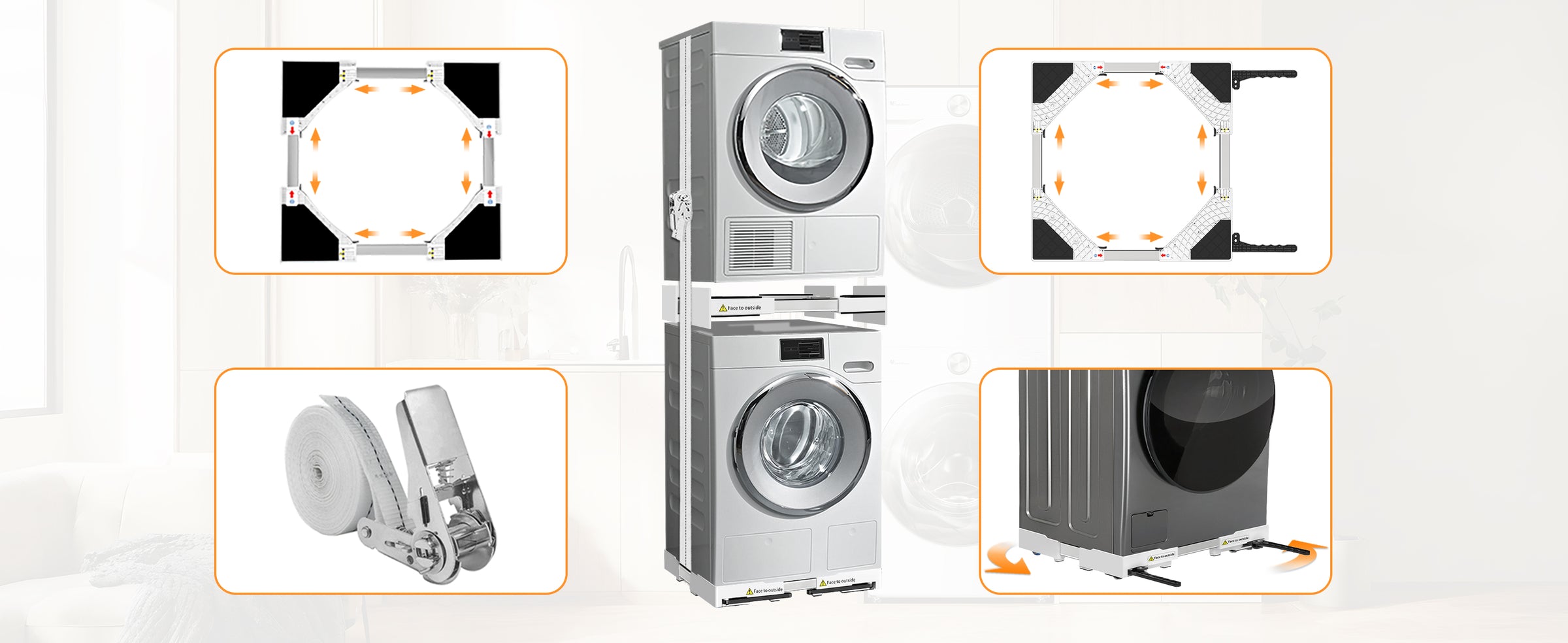 Holder for Dryer and Washing Machine