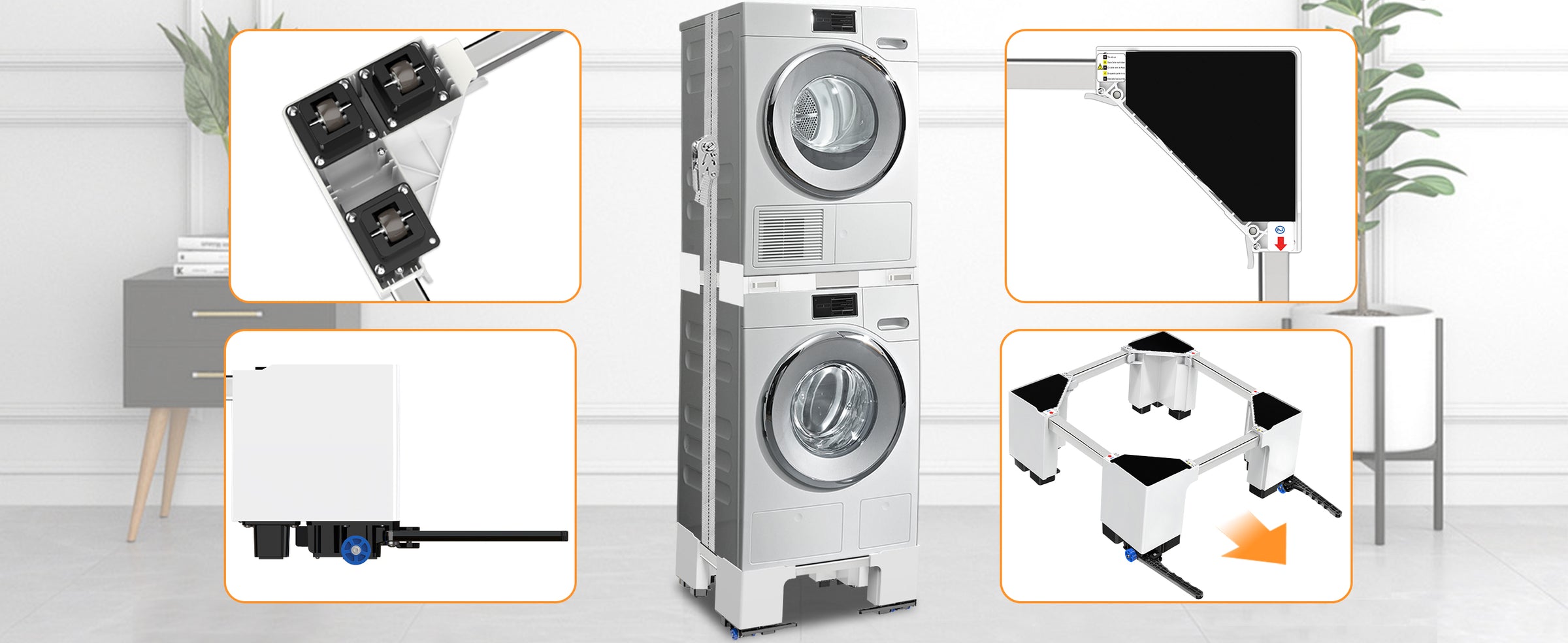 Two-Tier Washing Machine Base