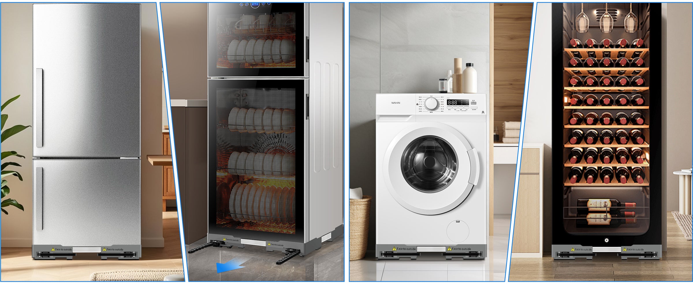 Washing Machine Stand with Wheels