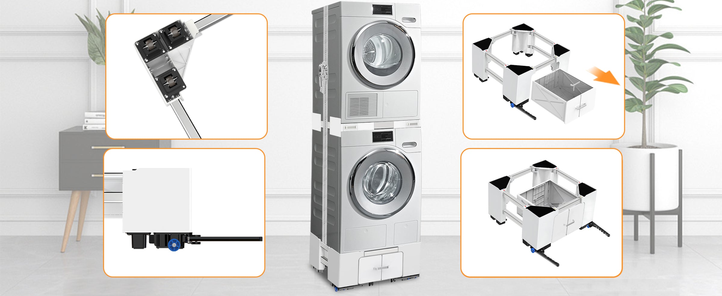 Three-Tier Washing Machine Stand