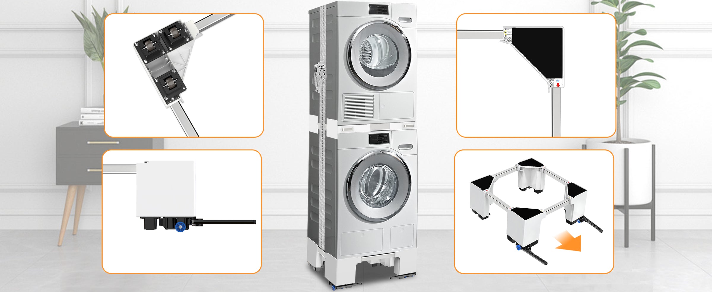Two-Tier Washing Machine Base